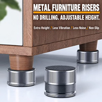 Rehausseurs de pieds de meubles pour bureau, table, canapé, chaise, lit, armoire – Blocs d'augmentation de hauteur réglables, antidérapants et empilables