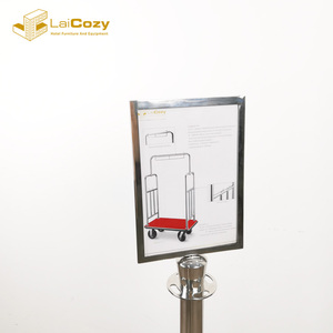 호텔 인파 통제 스탠션 포스트 사인보드 A4 바닥 환영 스탠드 사인 홀더 - Product Image 2