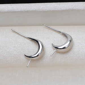 Pendientes Colgantes de Plata S925 Hechos a Mano, Asimétricos, Estilo Europeo, Americano y Coreano, con 5-6 Perlas para Mujer - Product Image 2