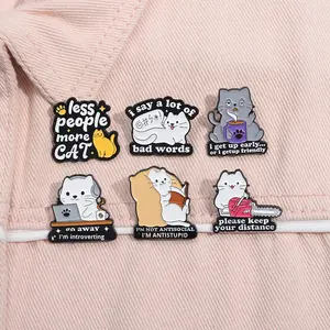 Kreatives Design Cartoon Freche Serie Tier-Medaille Personalisierte Exquisite Galvanisierte Legierung für Liebhaber Brosche Anstecknadel Geschenk - Product Image 1