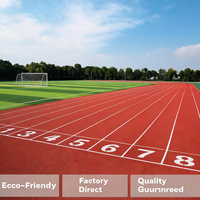 Système de revêtement de sol sportif élastique pour piste de course de stade, approuvé IAAF, 15 mm, haute performance pour l'Europe, projets écologiques