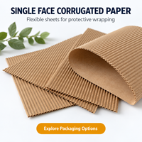 Feuilles de papier kraft ondulé simple face 50x70cm pour protection d'expédition, idéales pour le revêtement de boîtes et de plateaux à bibelots en verre