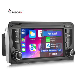 Podofo 7 "4 + 64/6 + 128GB cho <span class=keywords><strong>Audi</strong></span> A3/S3/RS3 Android đài phát thanh xe hơi không dây Carplay Android tự động âm thanh xe hơi autoradio GPS Wifi BT - Product Image 1