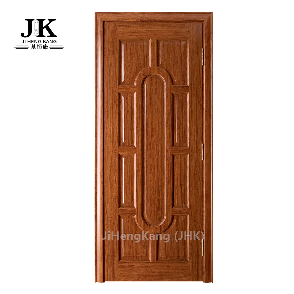 JHK-001 Holz Mahagoni Furnier geformte Tür Kerala Haustür Designs Beste Holztür Design