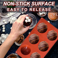Vente en gros de moules à gâteaux en silicone 6 cavités demi-sphère réutilisable pour la fabrication de gâteaux gelée dôme mousse chocolat