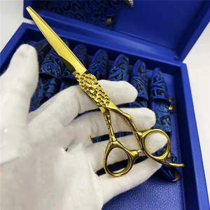 Tijeras de Peluquería Doradas de 6 Pulgadas, Tijeras de Entresacar para Diestros, Uso en Salón de Belleza, Fabricadas en Suzhou, Modelo DB - Product Image 1
