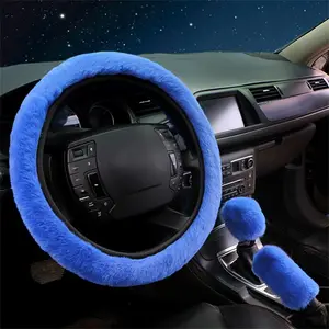 Wholesale pink furry steering wheel cover To Cover Up Wear And