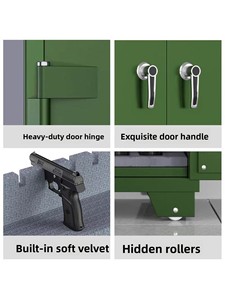 Coffre-fort intelligent multi-armoires renforcé pour armes à feu et munitions, anti-explosion, antivol, avec double verrouillage et mot de passe - Product Image 4