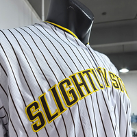 Jersey Baseball Custom Berkualitas Tinggi Bordir Logo Kustom Pria Remaja Murah Bergaris