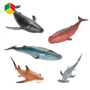 QS ของเล่นจำลองจริงยางพีวีซีสัตว์ป่าใต้ทะเลสีขาวฉลามทะเลสัตว์ของเล่นทุกชนิดของปลาฉลาม Deap สัตว์ทะเลรุ่น