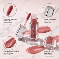 Rouge à lèvres liquide brillant imperméable HKH, label privé, vegan, de haute qualité, minéral, brillant, longue tenue, maquillage pour les lèvres