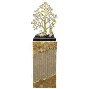 Adorno de piso de árbol de la fortuna de gama alta de lujo, artesanías de resina para sala de estar, gabinete de TV, gabinete de vino, decoración de apertura de escalera - Product Image 5