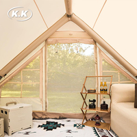 Kawagebo Kamp (KK) 10' X 7' Gonflable 6.3 ㎡   Tente de glamping pour 3-4 personnes en tissu Oxford, tente de camping