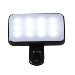 Portable <b>Clip</b>-On Aluminium <b>Light</b> for Mobile Phones Cameras & Laptops Mini USB Rechargeable Adjustable Outdoor Photography <b>Light</b> - Product Image 1