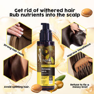 Venta al por mayor Etiqueta Privada aceite de argán marroquí suero para el cabello aceite de glicerina orgánica para el cabello para el control del frizz alisado del brillo - Product Image 4