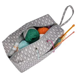4 yarn hole knitting yarn storage bag wool yarn organizer bag with side pockets