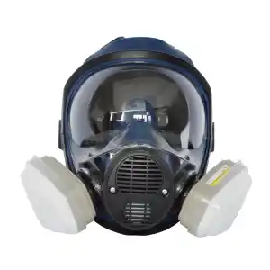 Wholesale Full Face Gas mask respirators cartridge double filter industrial protective chemical gas mask