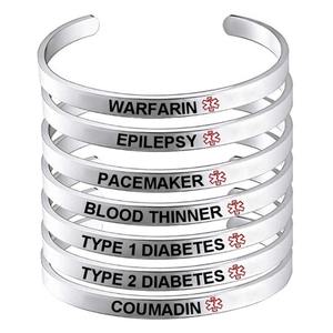 FT-23 Iniziale Monili 2020 di Pressione Sanguigna Diabete Bracciali Epilessia Medica Logo In Acciaio Inox Al Titanio Del Polsino Del Braccialetto Del Braccialetto - Product Image 1
