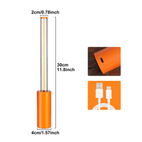 Lampe de table LED sans fil rechargeable, design minimaliste moderne, tube lumineux magnétique détachable, commande tactile, 3 niveaux, flexible et simple