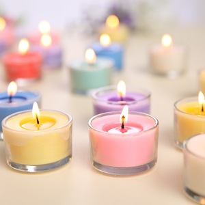 Nến thơm mini đựng trong lọ thủy tinh, bán buôn giá gốc, có hộp giấy màu tùy chỉnh, nến tôn giáo, làm từ paraffin - Product Image 1