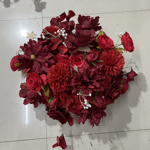 ลูกบอลดอกไม้สีชมพู Y-FB041 ของตกแต่งงานแต่งงาน ลูกบอลดอกกุหลาบประดิษฐ์ขนาดใหญ่สำหรับตกแต่งงานแต่งงาน - Product Image 2