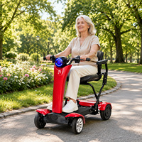 Scooter de mobilité pliable à quatre roues pour personnes âgées, moteur sans balais 500W, batterie au lithium étanche haute résistance 120 kg, télécommande