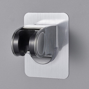 Support de pomme de douche réglable à fixation murale, finition rectangulaire plaquée, accessoire de salle de bain - Product Image 1