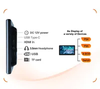 Moniteur de Repose-Tête de Voiture 10,1" HD 1280*800 Android 13 pour Sièges Arrière, Multimédia Apple CarPlay Lumières Ambiantes BT SD
