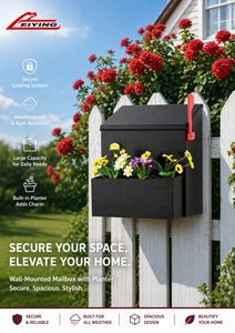 Buzón de Pared con Jardinera, Gran Capacidad, Seguro, Impermeable, Vertical, <span class=keywords><strong>para</strong></span> Exterior - Product Image 1