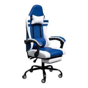 베스트 셀러 현대 디자인 전체 사무실 게임 사무실 의자 컴퓨터 PC 인체 공학적 편안한 회전 게임 의자 블루 의자