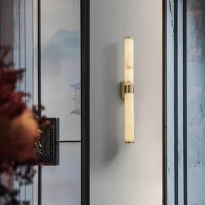 Italian High-end Modern Energy Saving Copper LED <strong>Wall</strong> <strong>Light</strong> Gold Cylindrical <strong>Sconce</strong> for Hotel Parlor Dining Room Bedroom - Product Image 3