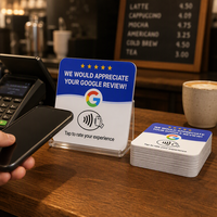 Carte NFC en acrylique personnalisée Leadercolor LDF-100100C avec puce F08, étanche et résistante aux intempéries, 13,56 MHz pour restaurants