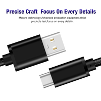 Cable de datos USB tipo C de 1m, 2m, 3m, 2.4A, PVC/TPE/nailon, venta al por mayor