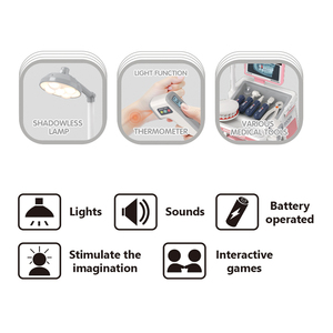 Giocattoli del gioco del carrello medico dei bambini 26pcs giocattolo medico del carrello con la luce ed il suono - Product Image 6