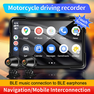 จอติดมอเตอร์ไซค์ขนาด 5 นิ้ว รองรับ Carplay/Android <span class=keywords><strong>Auto</strong></span> พร้อมกล้องบันทึกหน้า-หลัง รองรับระบบนำทาง GPS และช่องสัญญาณ BLE คู่ - Product Image 3