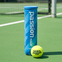 Ballons de tennis de qualité supérieure 2026 ITF ODEA, série Passion, qualité tournoi, durables, 4 balles par boîte