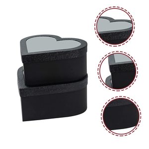Cajas de Regalo de Cartón Negro en Forma de Corazón Personalizadas <span class=keywords><strong>con</strong></span> Ventana, Estilo Romántico para Regalos Personalizados - Product Image 6