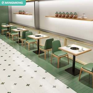 Muebles de restaurante comercial de gama alta de lujo Nueva mesa de olla caliente Diseño moderno para uso en comedor Juego de mesa de restaurante - Product Image 3