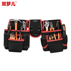Electrical Waist Pack Multi-functional Waist Tool Bag Belt Tool Woodworking Portable Repair Kit Durable