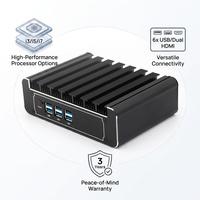 Computadora Industrial Robusta Sin Ventilador Intel Core i5-8250U i3-8130U i7-8550U i7-7500U 6*USB 3.0 Doble LAN Gigabit
