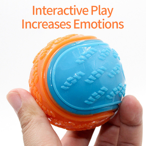 Pet <b>Dog</b> <b>Toys</b> Latex Squeaky <b>Dog</b> Tough Chew <b>Toys</b> Tooth Cleaning Treat Ball <b>Interactive</b> Funny <b>Dog</b> TPR Rubber Ball <b>Toy</b> - Product Image 3