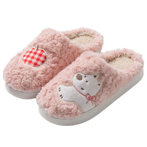 Pantoufles chaudes et antidérapantes en EVA pour couples, motif <span class=keywords><strong>chien</strong></span> <span class=keywords><strong>de</strong></span> dessin animé, pour intérieur et extérieur - Product Image 1