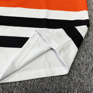 Logo brodé en sergé sur mesure Maillot de hockey sur glace en maille - Product Image 6
