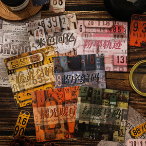 <span class=keywords><strong>25</strong></span> nhãn dán mỗi gói loạt giải cấu trúc kỹ thuật số Sổ tay cổ điển cũ chất liệu dán trang trí - Product Image 1