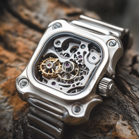 Montre de sport sur mesure usinée avec précision pour service de fabrication OEM CNC par électroérosion à fil, boîtier en acier inoxydable et alliage d'aluminium pour