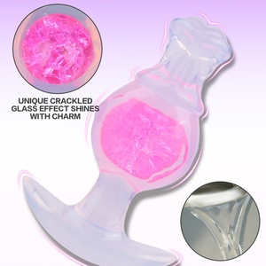 CF-P9136 Anal Beginners Glass Ball Butt Plug Soft Silicone Vagina Butt Insertion Sexy Toy Stimulate Fun Unisex Sex Toy Wholesale - Product Image 6