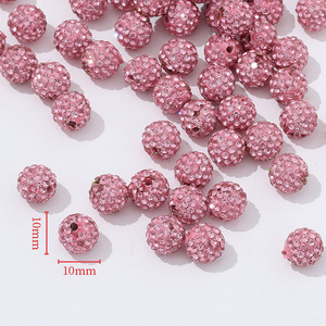 10mm Hot Selling New Design Crystal Rhinestone Beads in Bulk Wholesale Ceramic Crystal Ball Colorful Beads for Jewelry Making