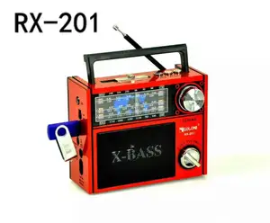 GOLON RX-201 Am sw fm 3 bant taşınabilir radyo Usb Mp3 müzik çalar çok fonksiyonlu radyo