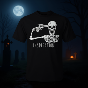 Camiseta con diseño de calavera y huesos, inspirada en arma de esqueleto, para disfraz de Halloween - Product Image 3