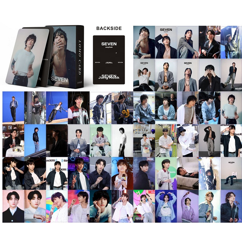 JUNGKOOK トレカ7枚セット Wholesale Kpop Idol Group 55pcs/box Jungkook SEVEN JK Solo
